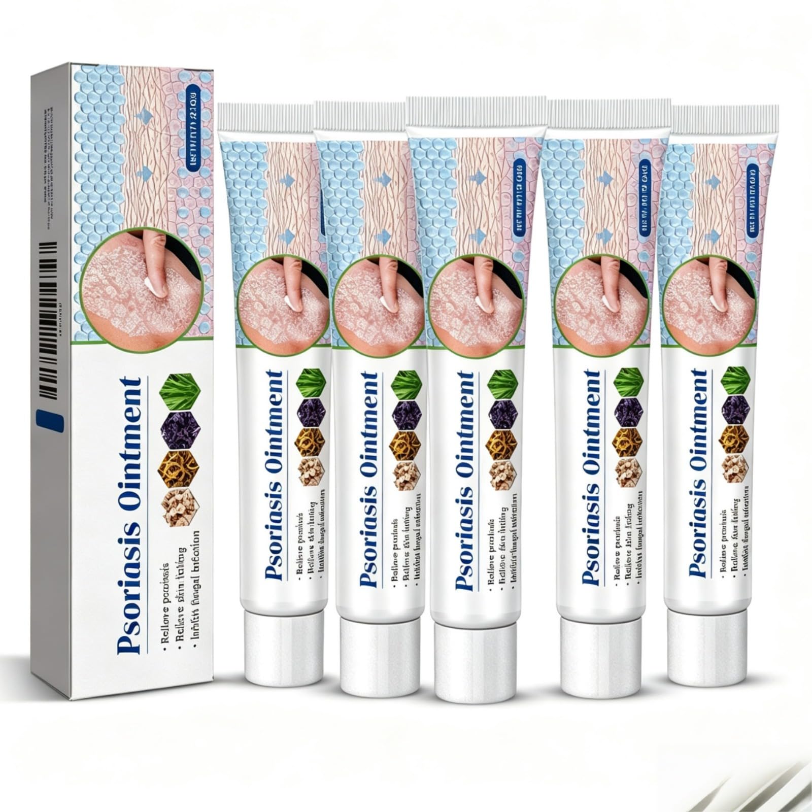 Crèmes Contre Le Psoriasis, Crème à Base De Plantes, Pour le Corps, creme intense, Apaise les Cutanées, Soulagement efficace des démangeaisons Le Pour Réduit Des Démangeaisons