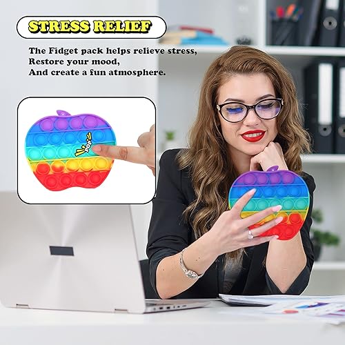 Miniatura 5 de Caja de juguetes sensoriales para niños de 38 unidades incluyendo Push Pop Fidget Spinners bolas para el estrés tubos de estallido juguete de cadena