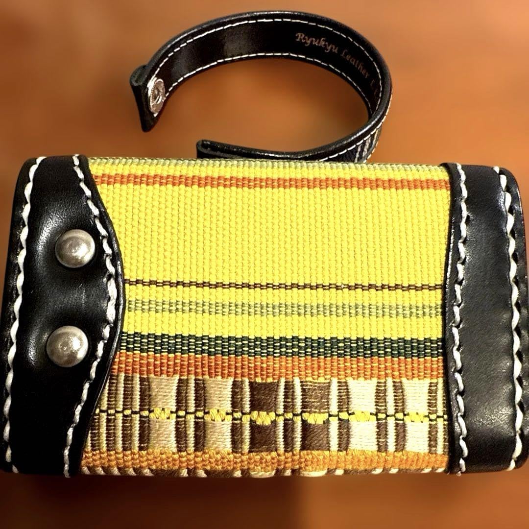 【首里織】琉球レザーL.L.A キーケース＆ブレスレットセット 沖縄伝統工芸新品 Amazon.co.jp: 首里織琉球レザーL.L.A キーケース＆ブレスレットセット