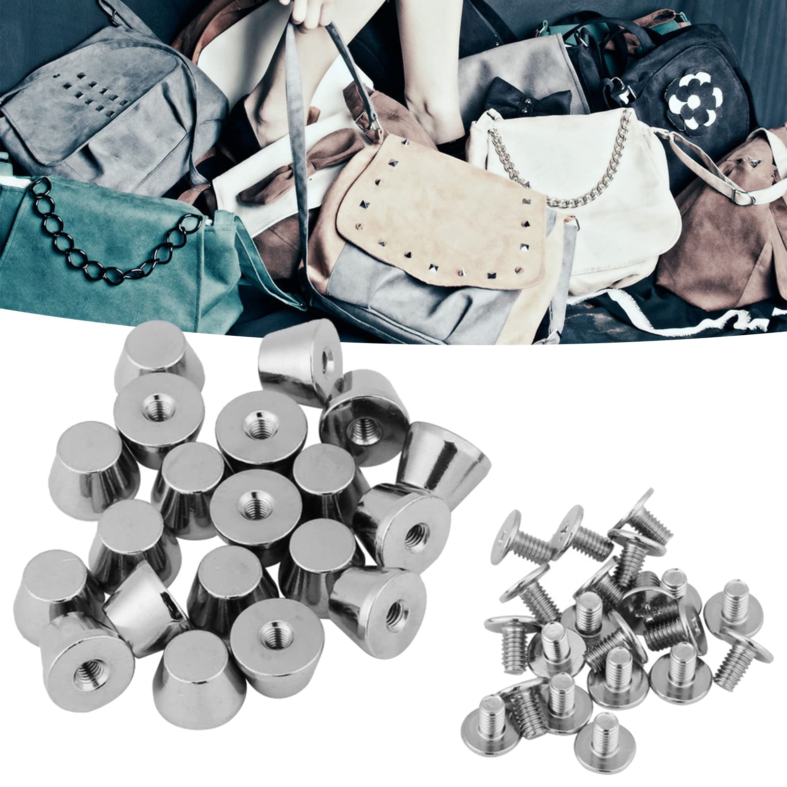 Hapivida 20 Set Bottoni A Vite Con Borchie A Cupola 10 Mm – Rivetti Per Pelle E Tessuti – Colori: Oro, Argento, Bronzo, Canna Di Fucile