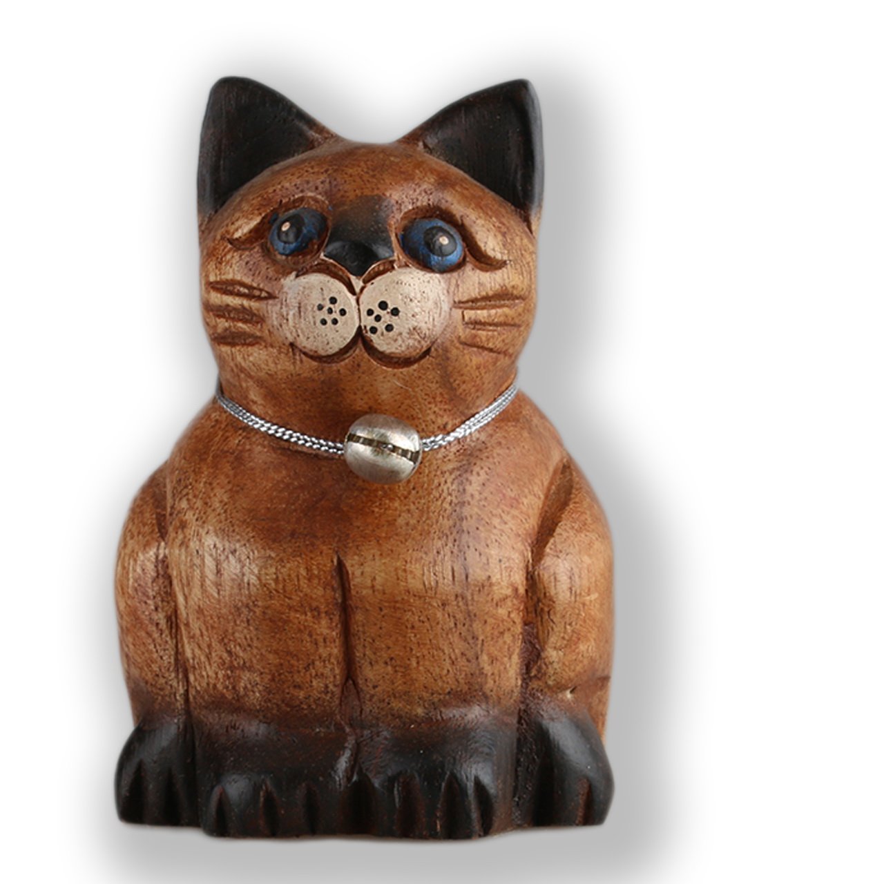 ART-CRAFT HTKA006 Holzkatze in verspielter Pose bemalt 10 cm