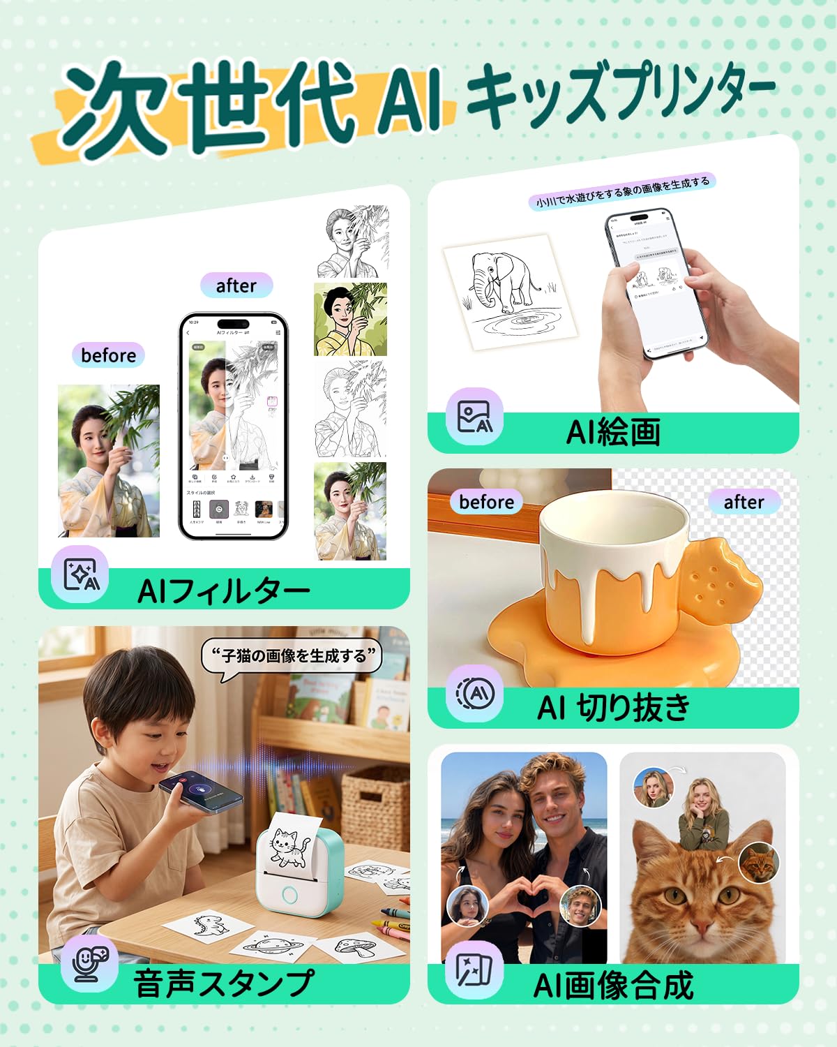 Amazon.co.jp: ミニ サーマル プリンター Phomemo T02 モバイル