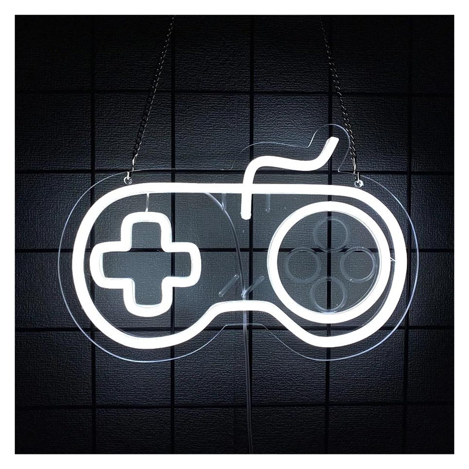 LEMST Sign Lamp Game Controller Neon Sign Light Dimmable for Bedroom Gamer Room Man Cave Party Wall Decor USB Powered 30cmx20cm/11.81inx7.87in
