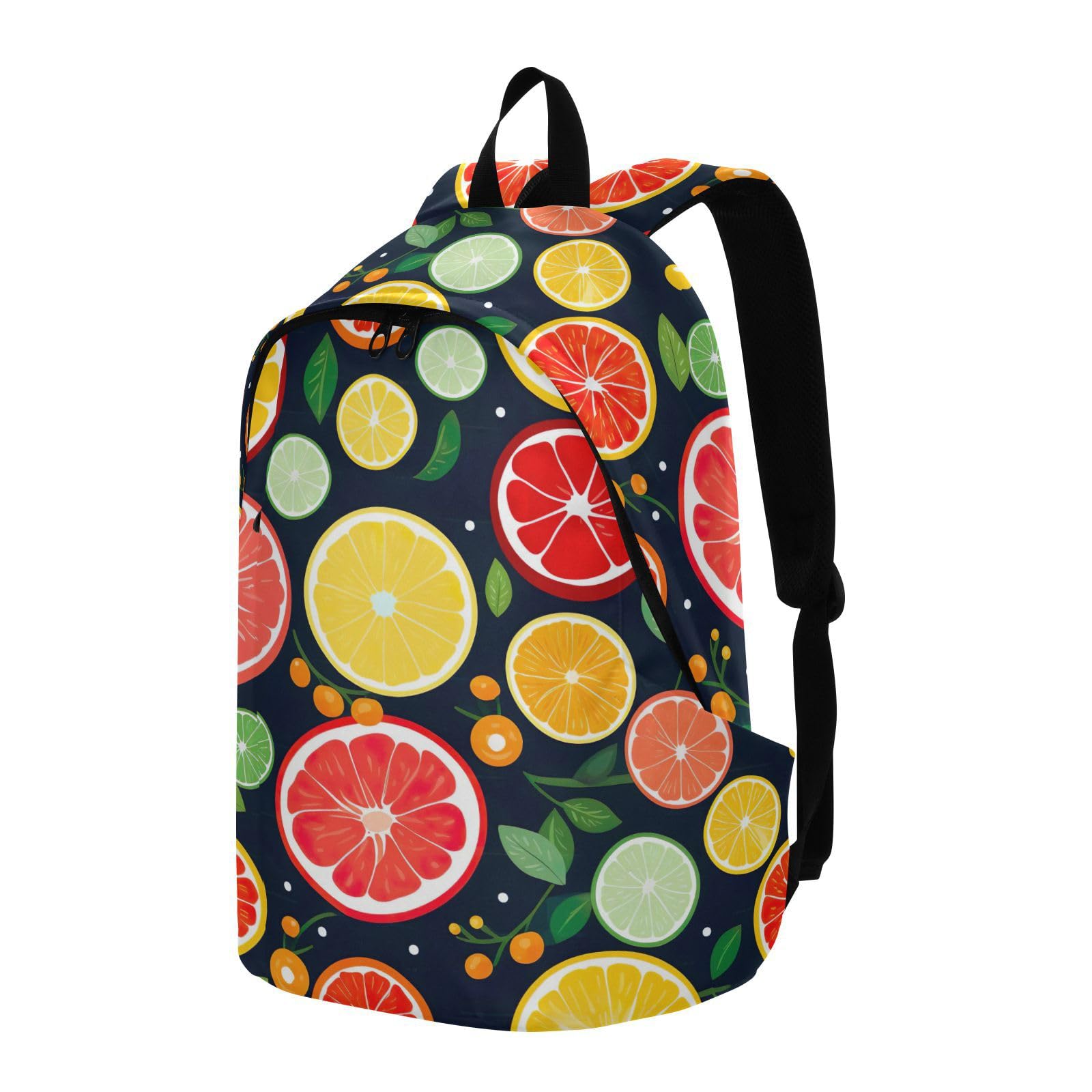 MCHIVER Travel Backpack Fruit Lemon Casual Daypack Backpacks Lightweight Carry on Bag Water Resistant Work Bag for Men Women