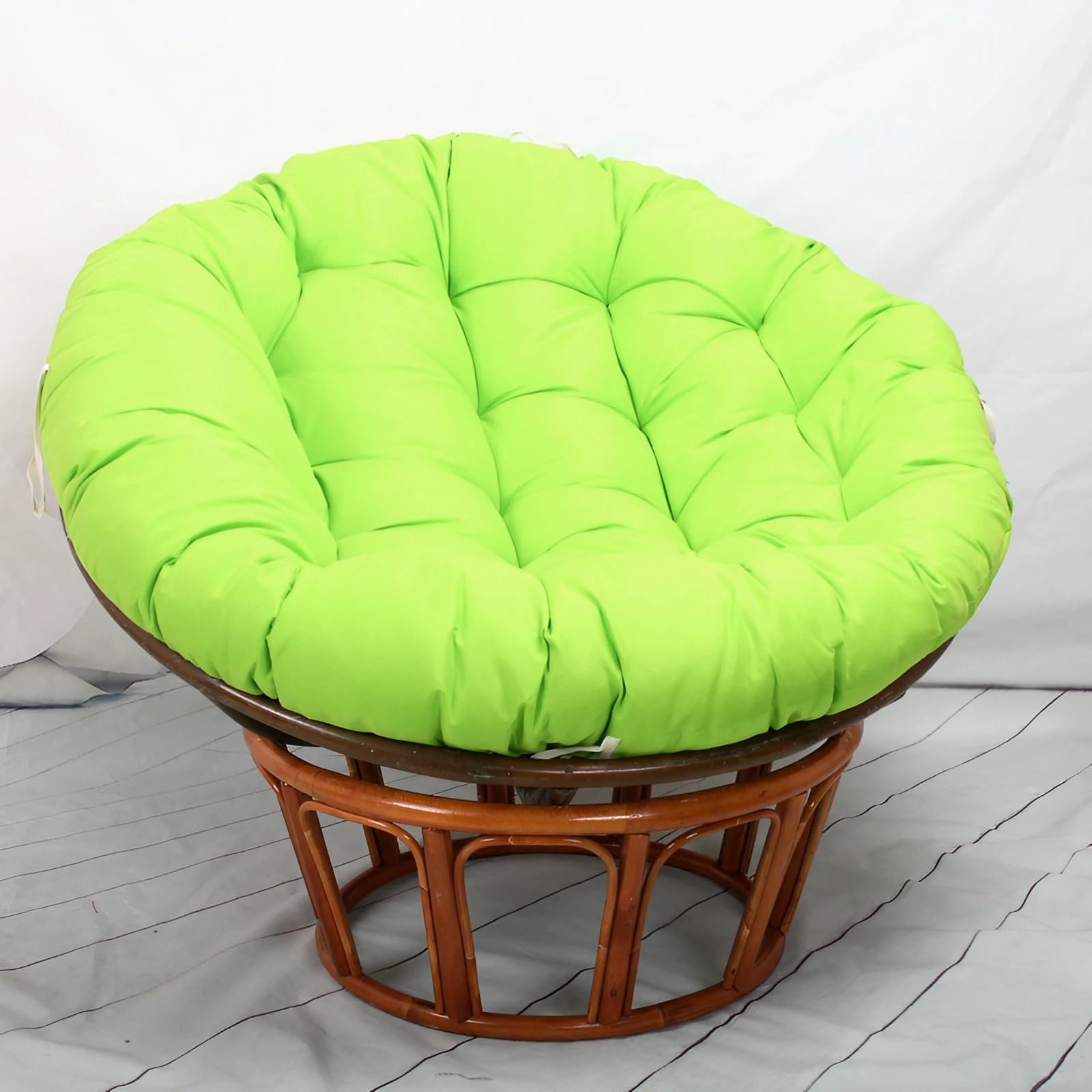 YHXAIQ Round Thickened Floor & Egg Chair Cushion - Polyester+Cotton Plush Comfort For Rocking/Hanging Chairs, Outdoor Garden & Indoor Sofa(Green,50 x 50 cm)