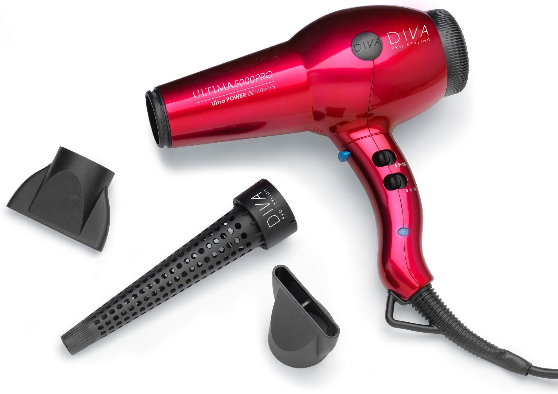 Diva Pro StylingUltima 5000 Dryer with Styling Wand - Red