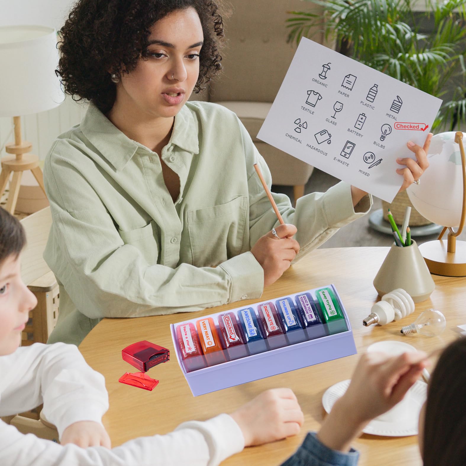 Tickselect Teacher Stamps for Classroom Grading 8PCS - Rectangular Self Inking Colorful Set for Teachers Gifts with Motivational Encouraging Messages -Homeschool & Teacher Supplies - Image 6