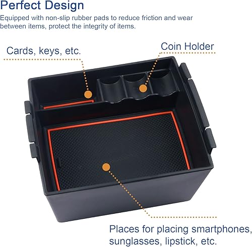 Vista 11 de Organizador de consola central Maverick 2022 2023 2024 para Ford Maverick (XL/XLT/Lariat), bandeja de consola Maverick 2024 2022 2023 Maverick Blanco