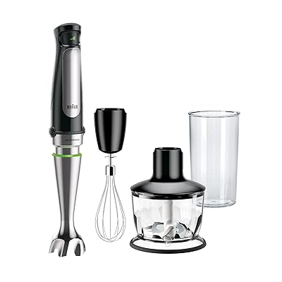 Braun MultiQuick 7 3-in-1 Immersion Blender with Food Processor – Powerful Handheld Electric Stick Blender - Emulsifier for Chopping, Beating & Whisking - Ideal for Soup, Puree, Smoothies & More