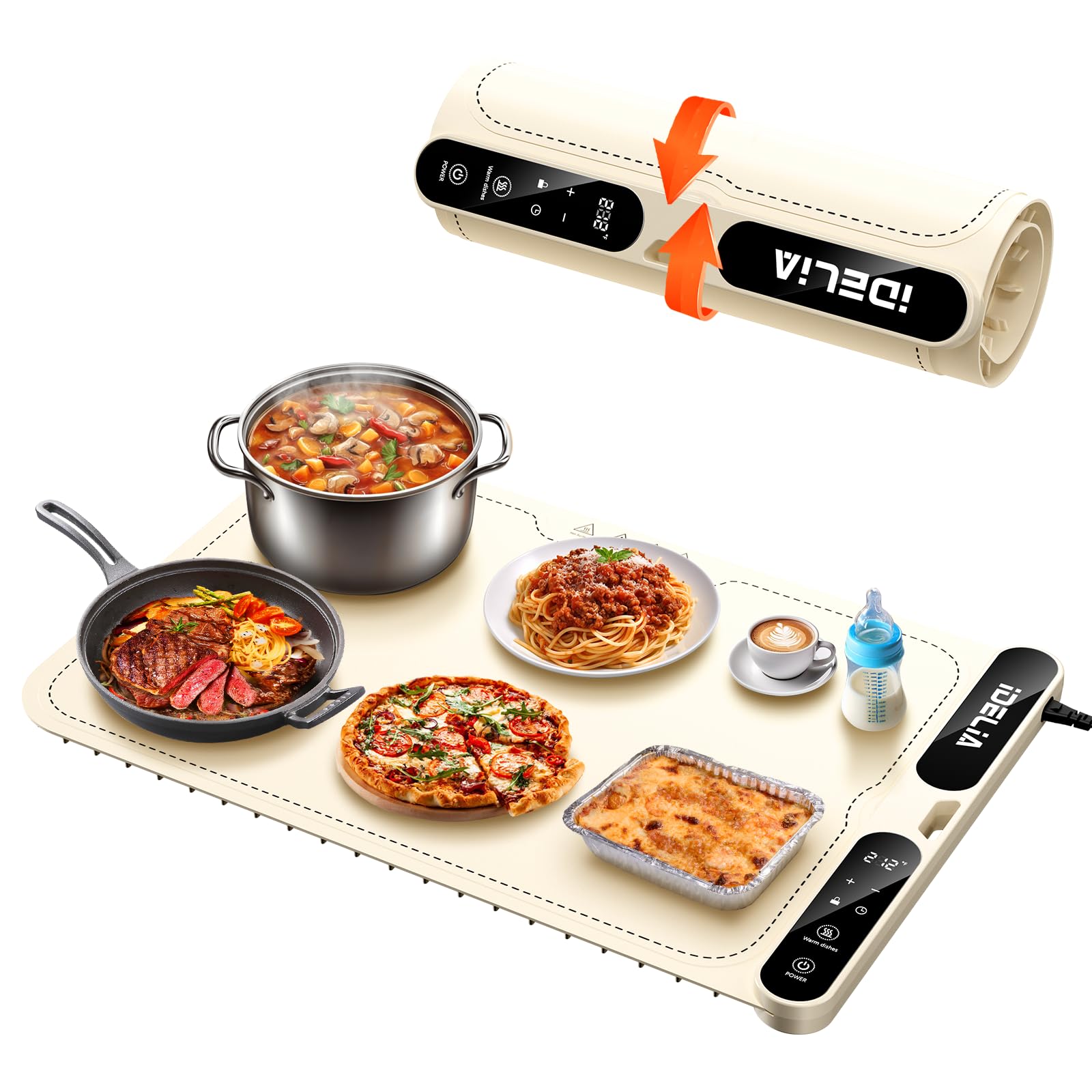 Tapis chauffant électrique en silicone pour garder vos plats chauds en cuisine