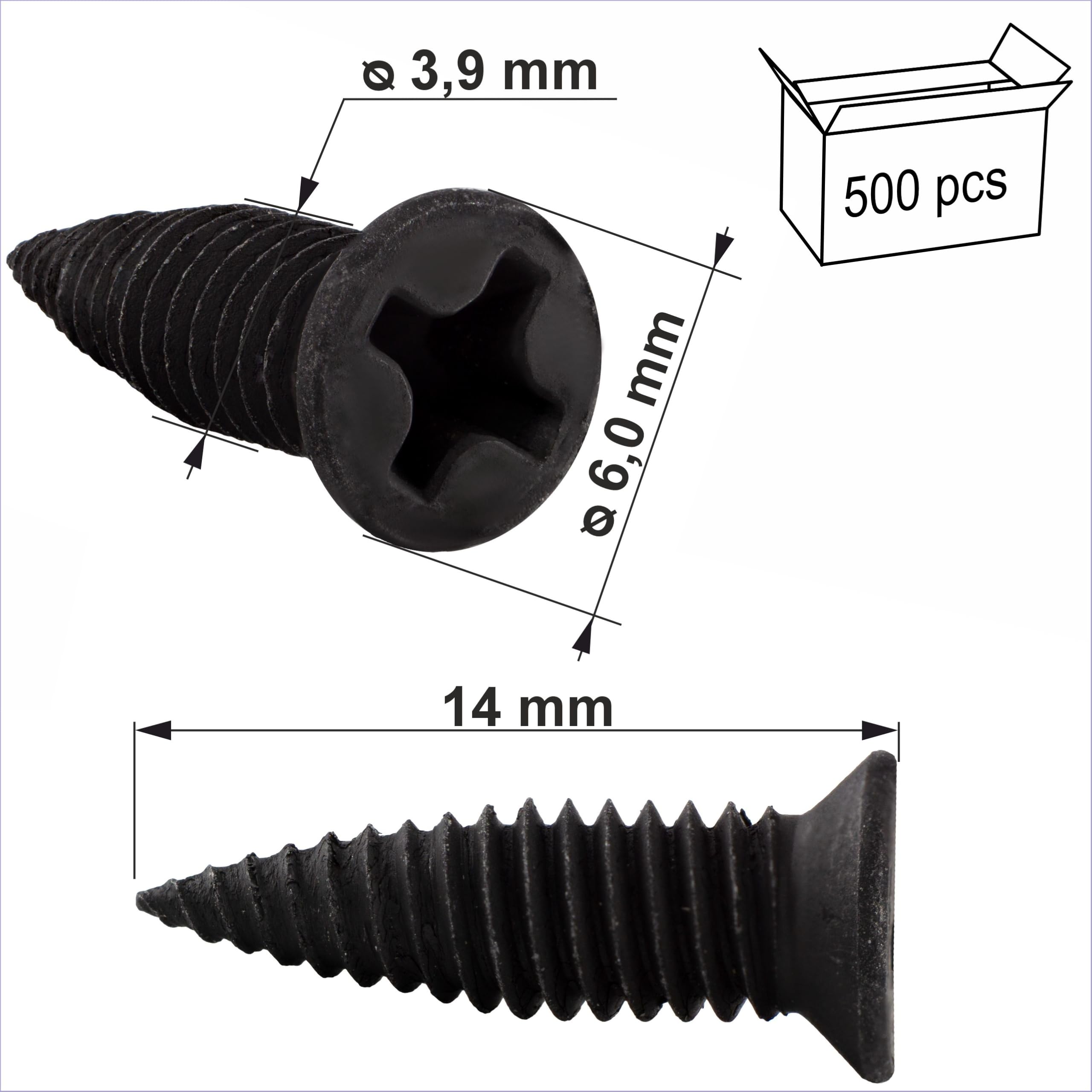 Simpson Strong Tie - Viti di collegamento profilato, 3,9 x 14 mm, 500 pezzi