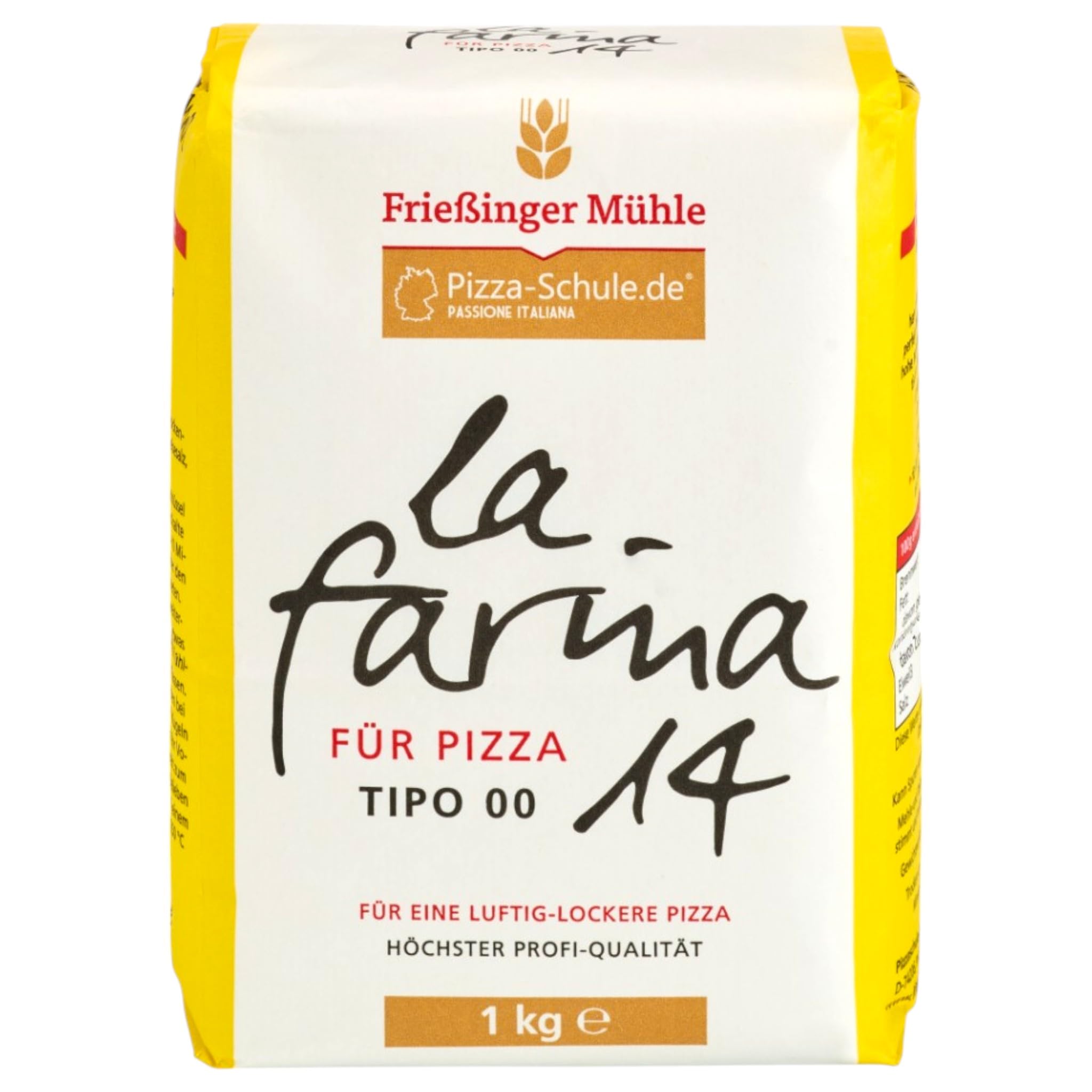 Pizzaballenbox Starter-Kit – 4x La Farina 14, Semola & Trockenhefe – Inkl. 3er Teigschaber & Pizza Box mit Deckel – Praktisches Gärbox Set für Hobbybäcker & Pizzafans