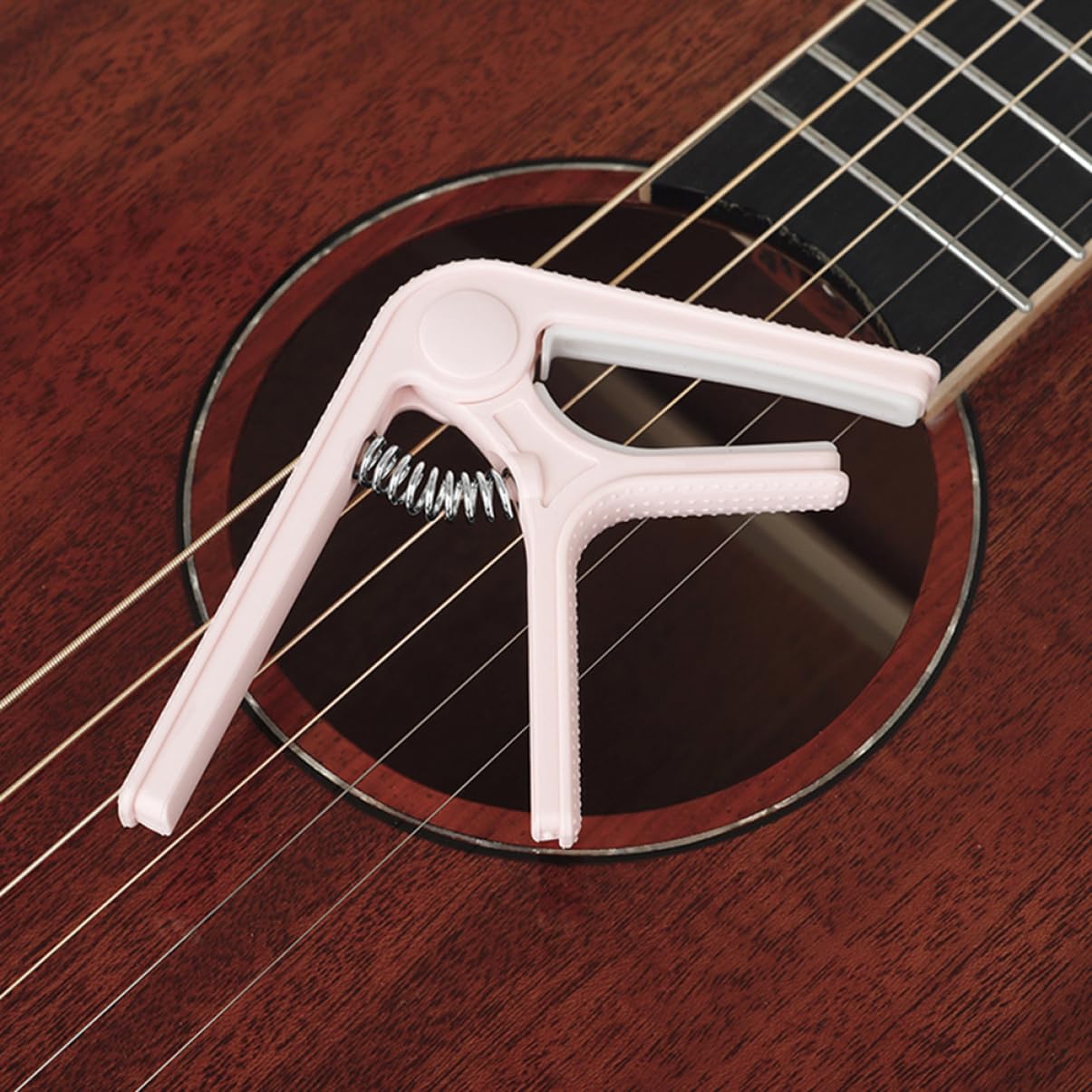 Capodastre Pour Guitare Électrique/Acoustique - Métal Argenté - Fermeture Rapide à Une Main - Compatible Guitare, Basse, Ukulélé