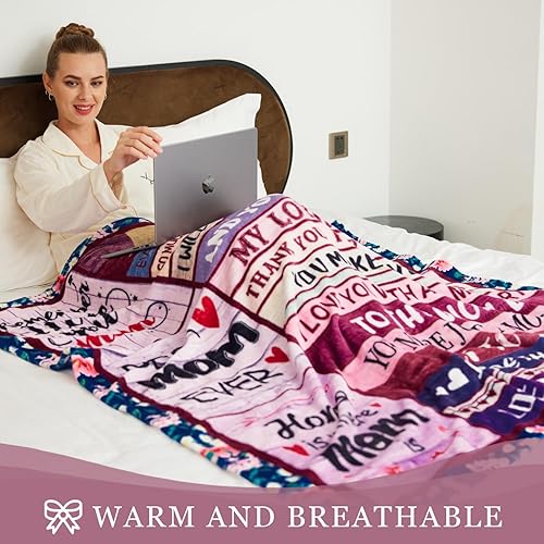 Miniatura 4 de Regalos para mamá de hija, regalos de cumpleaños para mamá de parte de su hijo, la mejor manta de regalo para mamá, día de la madre, regalos de