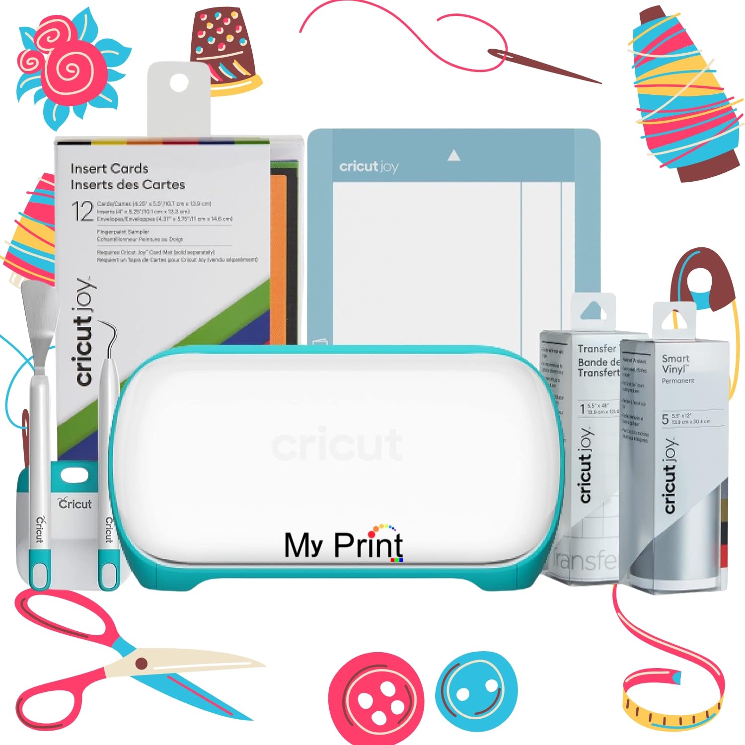 MY PRINT | Cricut Joy Cutting Plotter for Crafting | Sticker | Cutout | Customise Work For Business Supplies Products | 4.5" (Cricut Joy) ([with Essential Bundle])