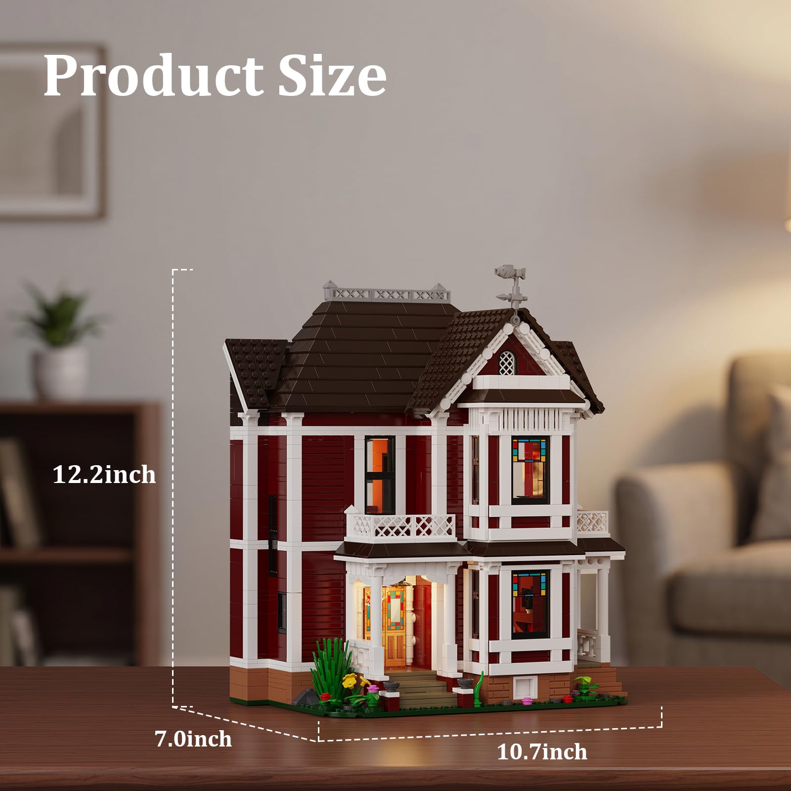 Charm Magic House Halliwell Manor Horror House Building Set, Family Movie Witch House Blocks Toy Kit compatibile con Lego, decorazione regalo e set da collezione per donne adulte