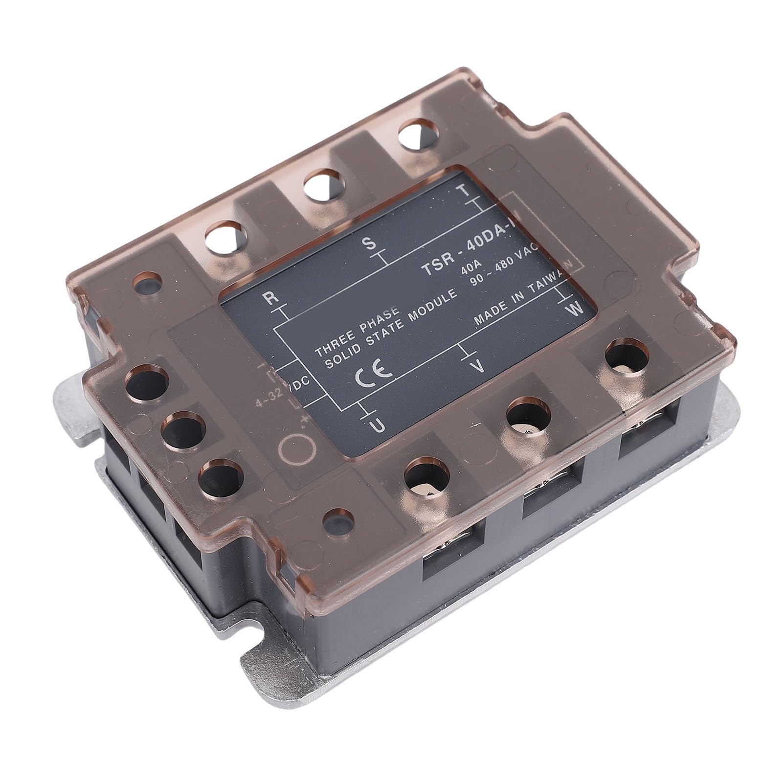 FILFEEL TSR-40DA-H Trójfazowy Przekaźnik Stanu 40 A 90–480 V AC Trójfazowy moduł Tyrystorowy z płytą bazową do Sterowania Silnikami Przemysłowymi i Zarządzania mocą
