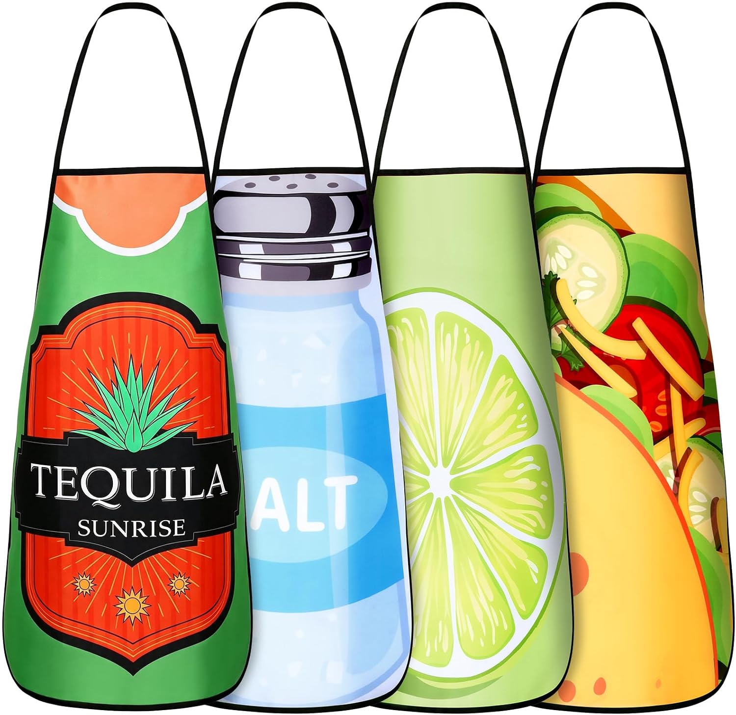 DECYOOL 4 Pcs Halloween Costume Aprons for Couple Adults Group