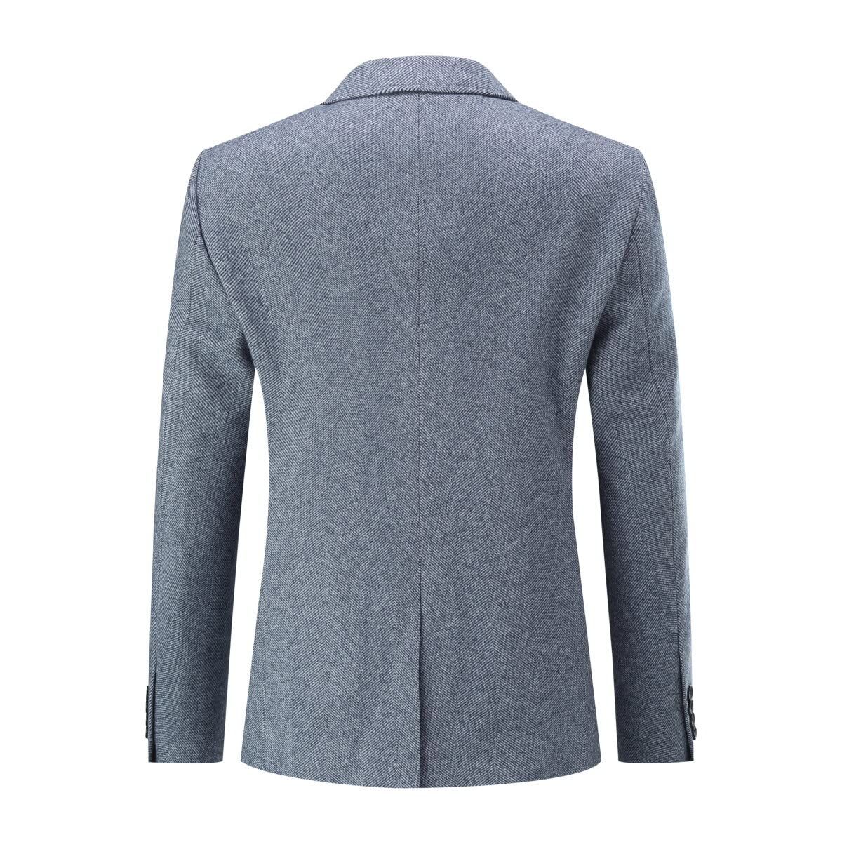 Allthemen Blazer da Uomo Regular Fit 2 Bottoni Giacca da Abito Elegante a Quadri Formale Business d'Affari