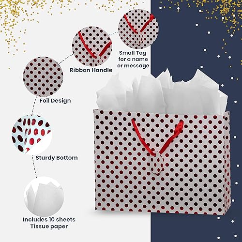 Miniatura 8 de Paquete de 4 bolsas de regalo grandes de gran calidad.