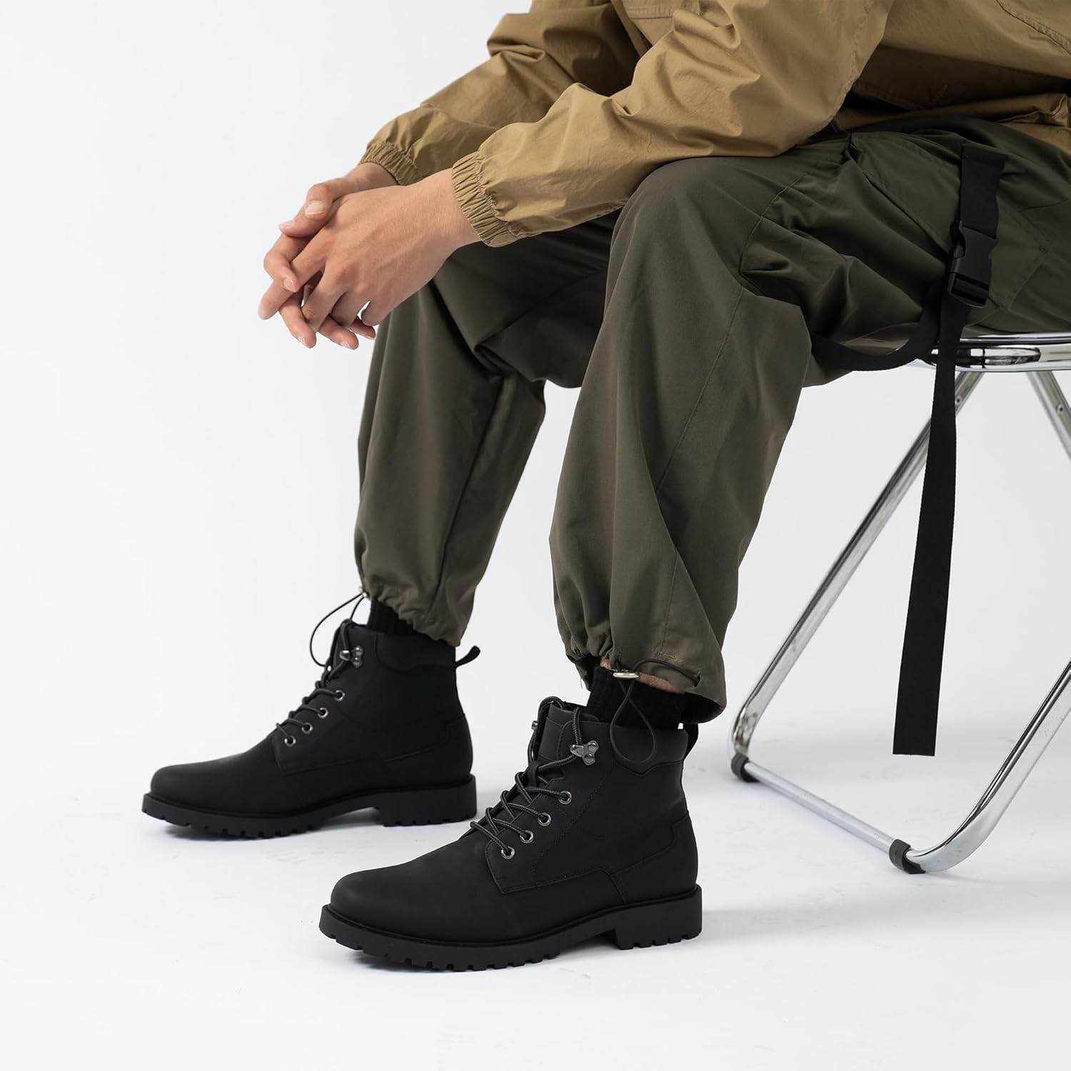 CGRRBW Men's Hiking Boots, Anti-Slip Outdoor Climbing Work Trekking Shoes for Men - Image 2