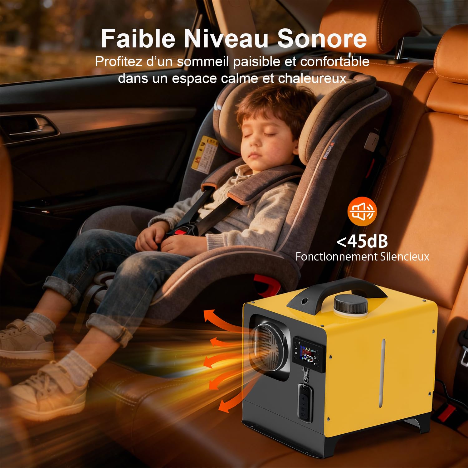 SOLAVERO Chauffage Diesel 5/8KW, 12V Réchauffeur d'air Diesel 0.16-0.45L/h, avec LCD, Commande Bluetooth et Télécommande, Contrôle Thermostatique Intelligent, aux Camping-Cars, Bateaux et Maisons
