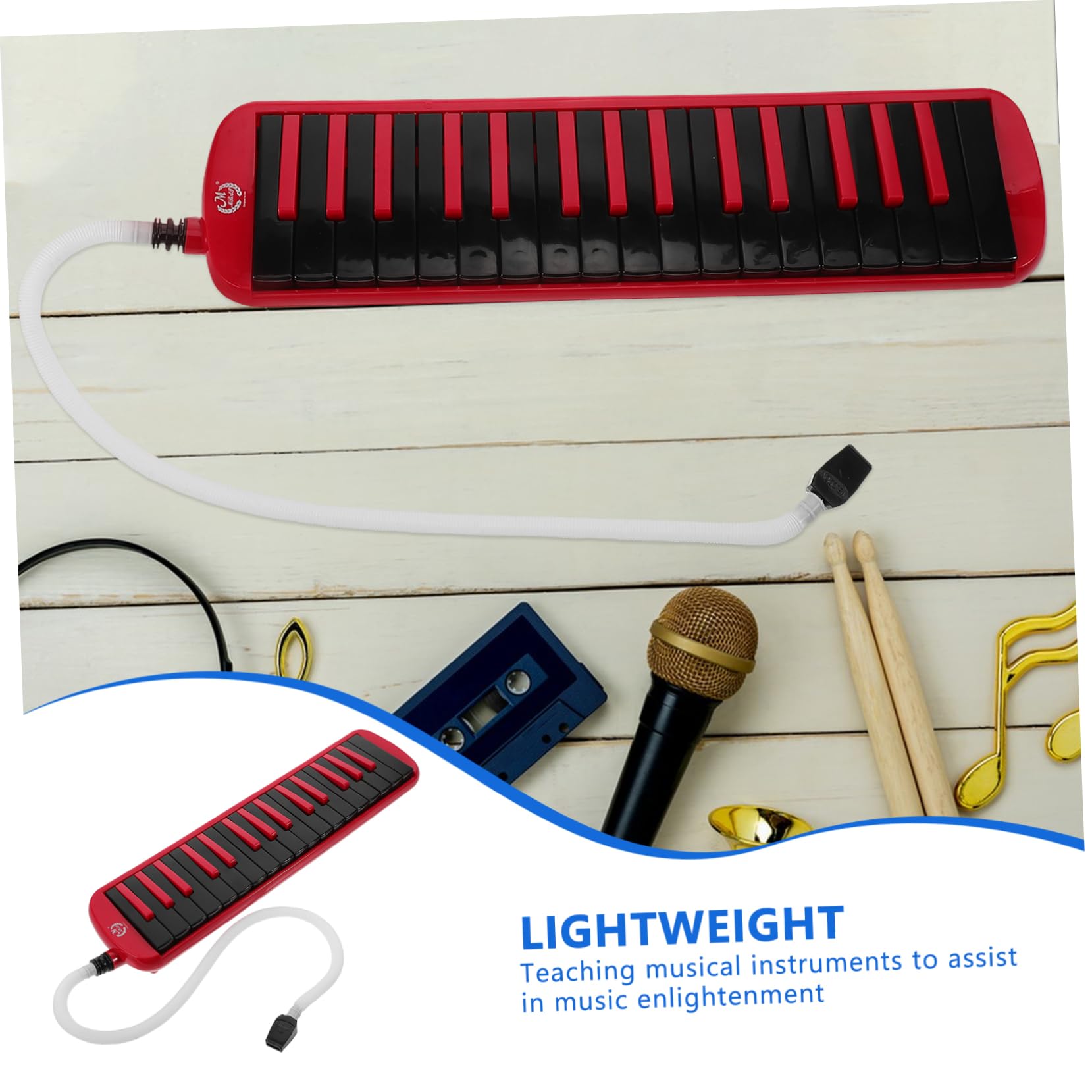 ibasenice Melodica-instrument Mit Tasten Sopran-keyboard Mit Mundstückrohr Tragetasche Für Musikunterricht Und Übungen Für Anfänger Und Erwachsene