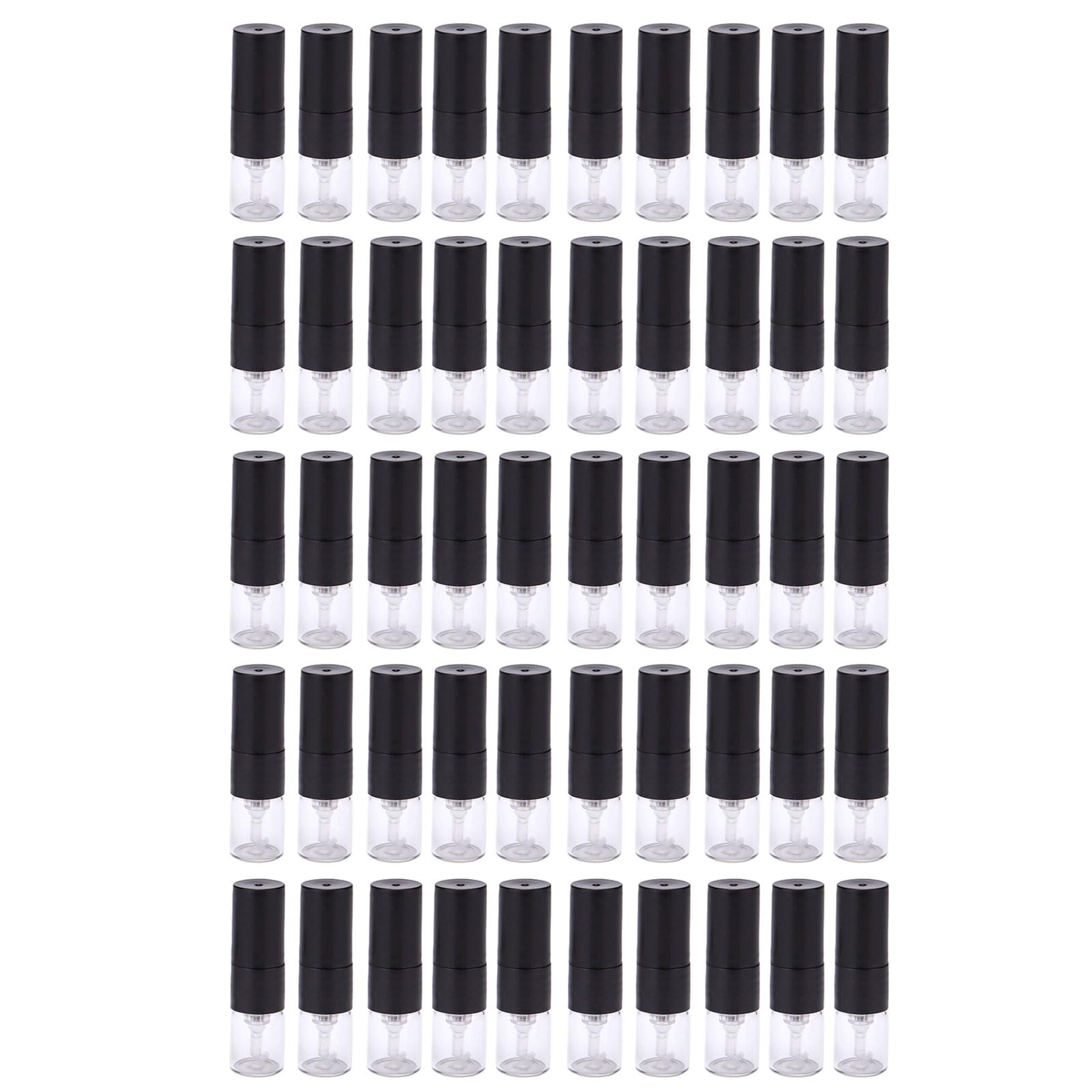 MHADBKH 50Pcs Miniature Glass Perfumes Bottles 1ml Portable Leakproof Atomizer Sprayers with Funnel for Fragrances Application Refillable Perfumes Atomizer Sprayer Bottle
