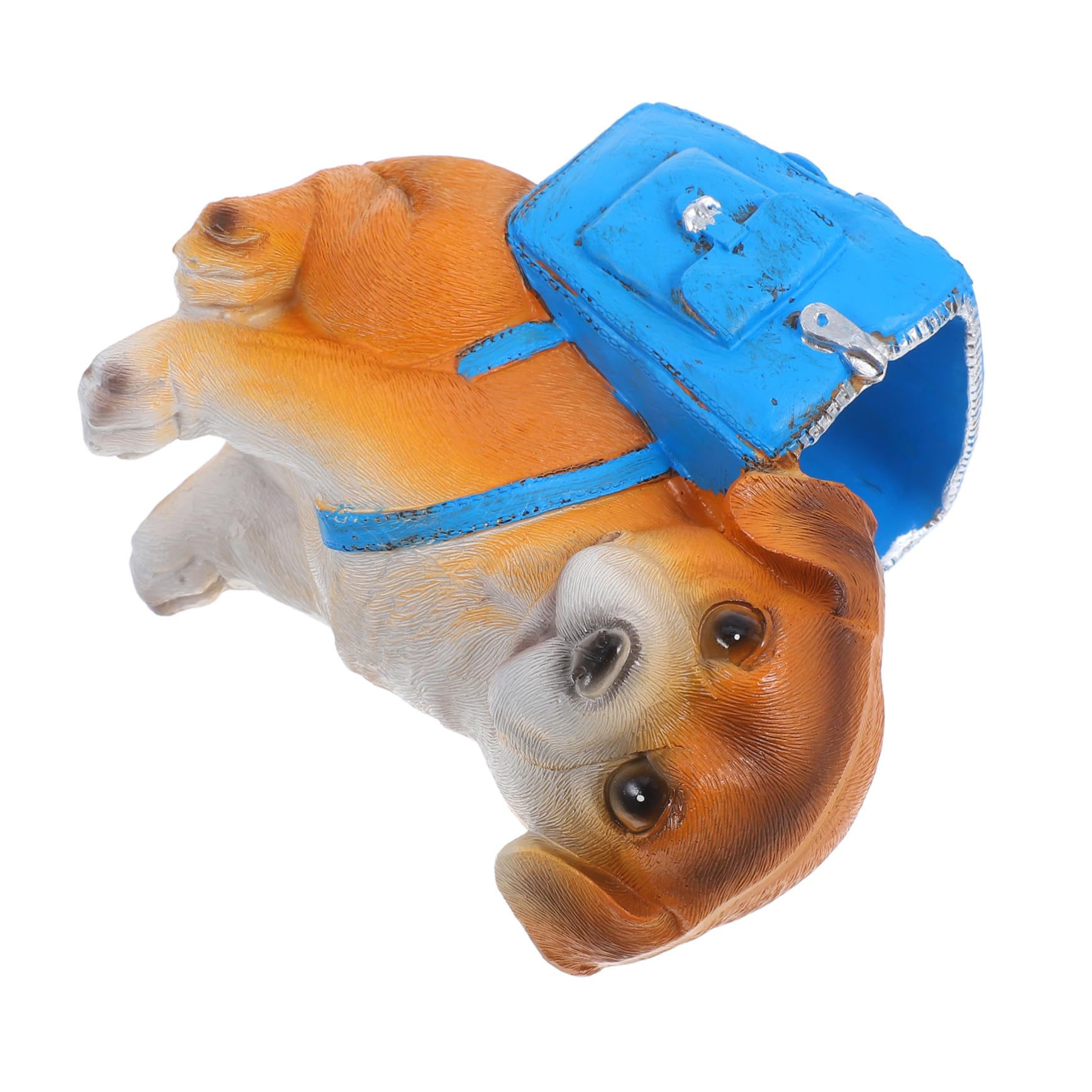 Porte-stylo pour chiot bleu en résine, le compagnon de bureau idéal