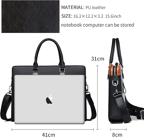 Miniatura 10 de FSD.WG Bolsa de negocios de cuero para portátil de hombro