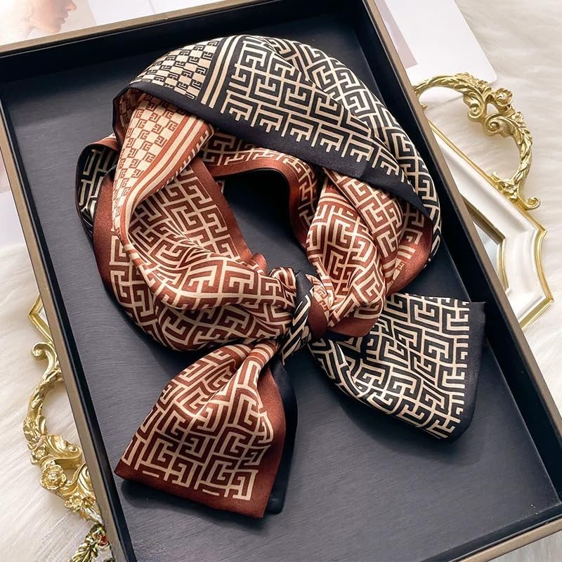 ANDANTINO 100% Silk Scarf for Women 58”*6.3” Long Shawls for Headscarf and Neck- Oblong Hair Wraps with Gift Packed - Image 5