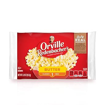 Orville Redenbachers Butter Popcorn, 3.29 Ounce Classic Bag