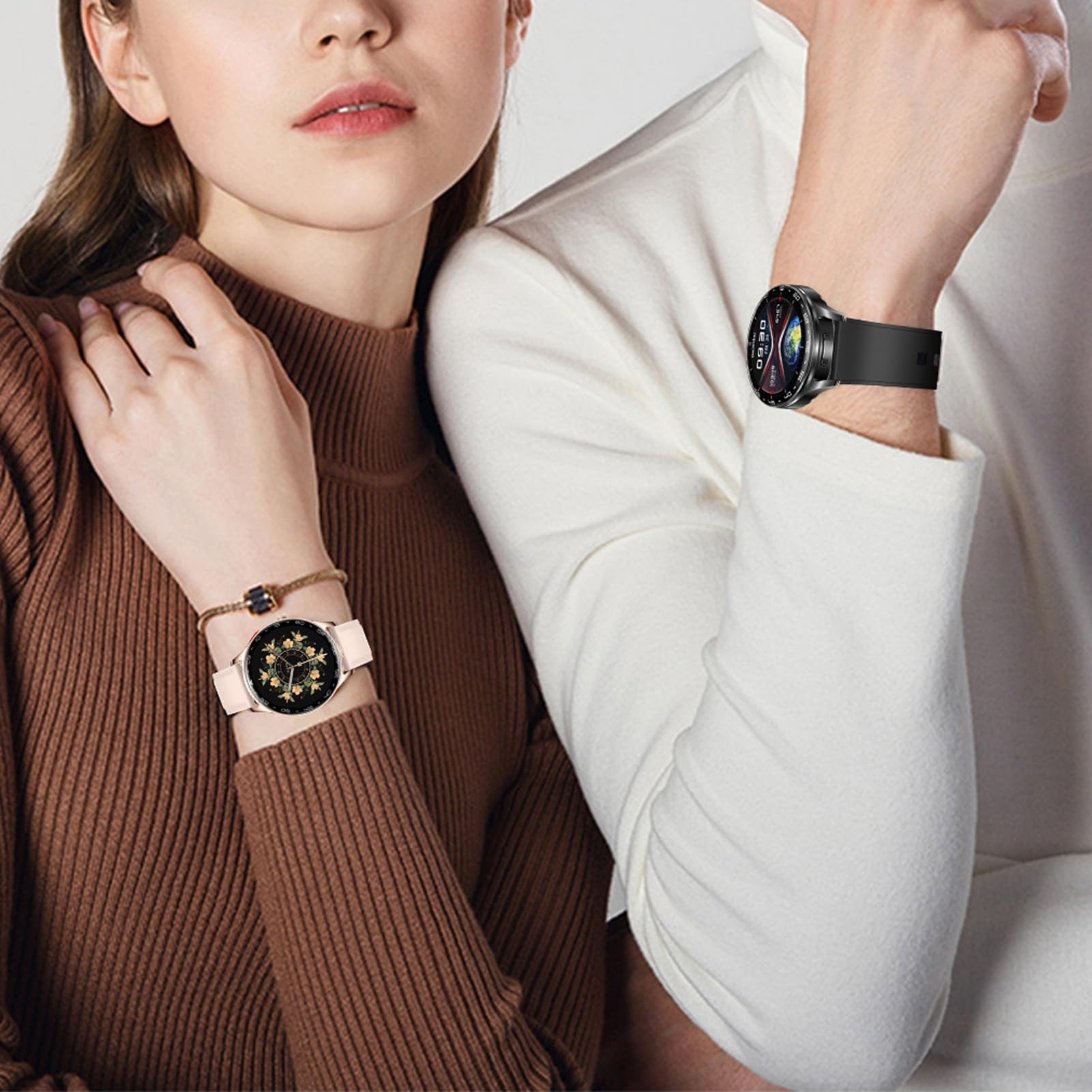 Garsent Montre Intelligente avec écouteurs, 2 en 1 Bluetooth Smartwatch avec écouteurs de Réduction de Bruit AI, Appel Bluetooth, IP67 Water Proof Sports Fitness Watch et écouteurs pour (Silver)