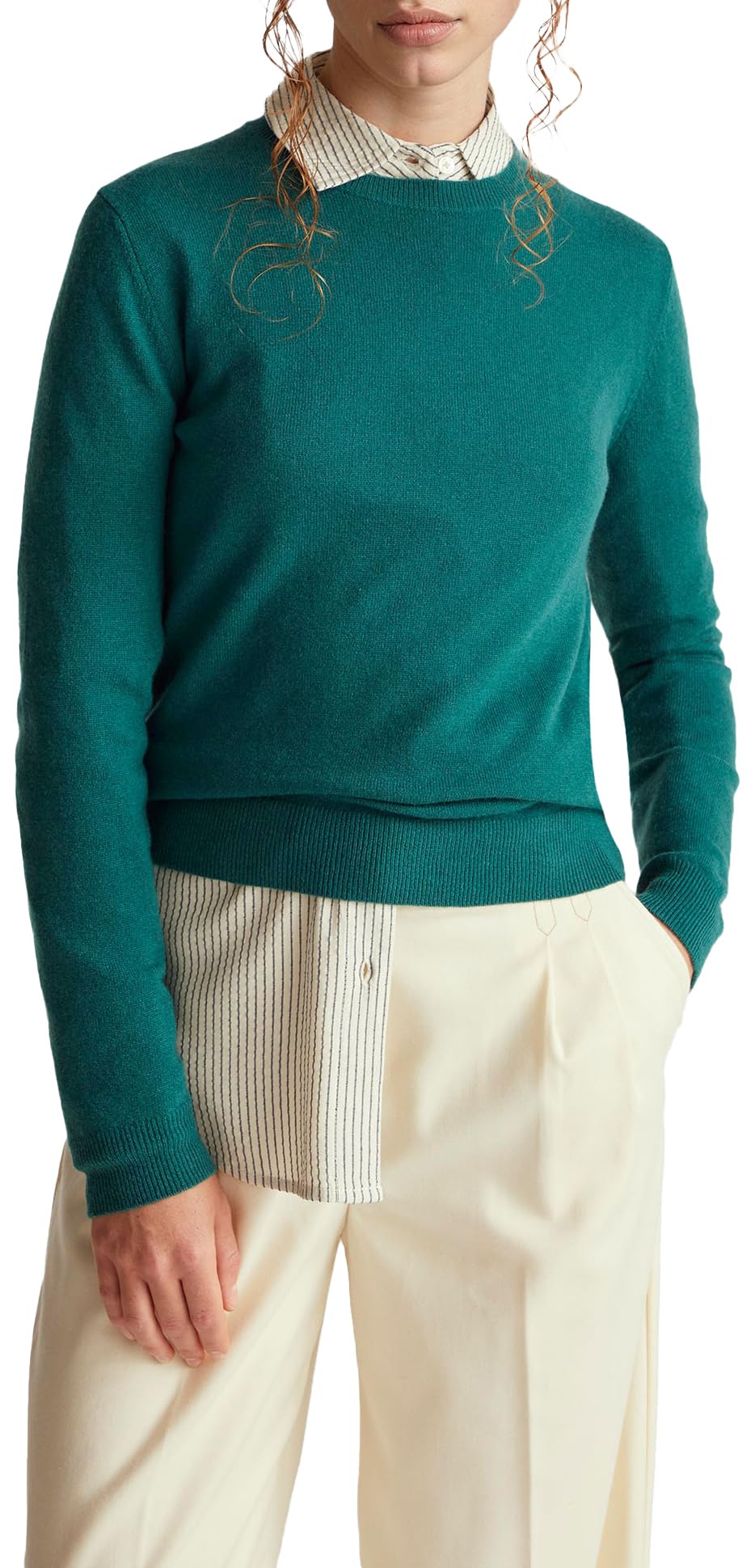 United Colors Of Benetton Women's Green Maglia G/C M/L 1002D1k01 Sweater, S