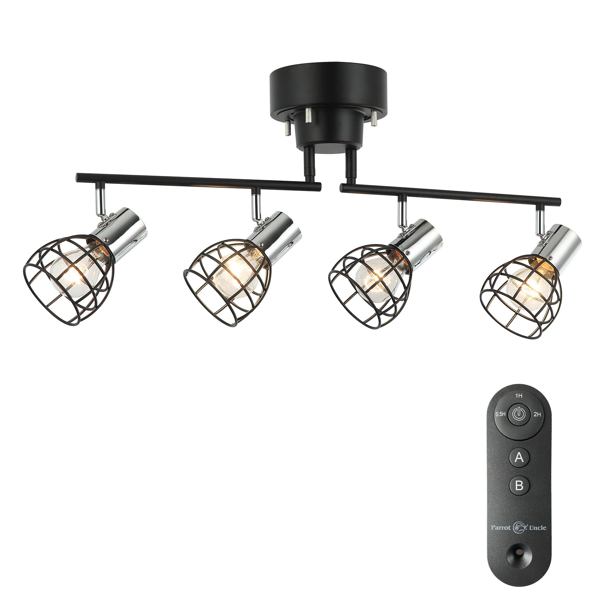 Amazon.co.jp : Parrot Uncle 4灯 シーリングライト リモコン付き