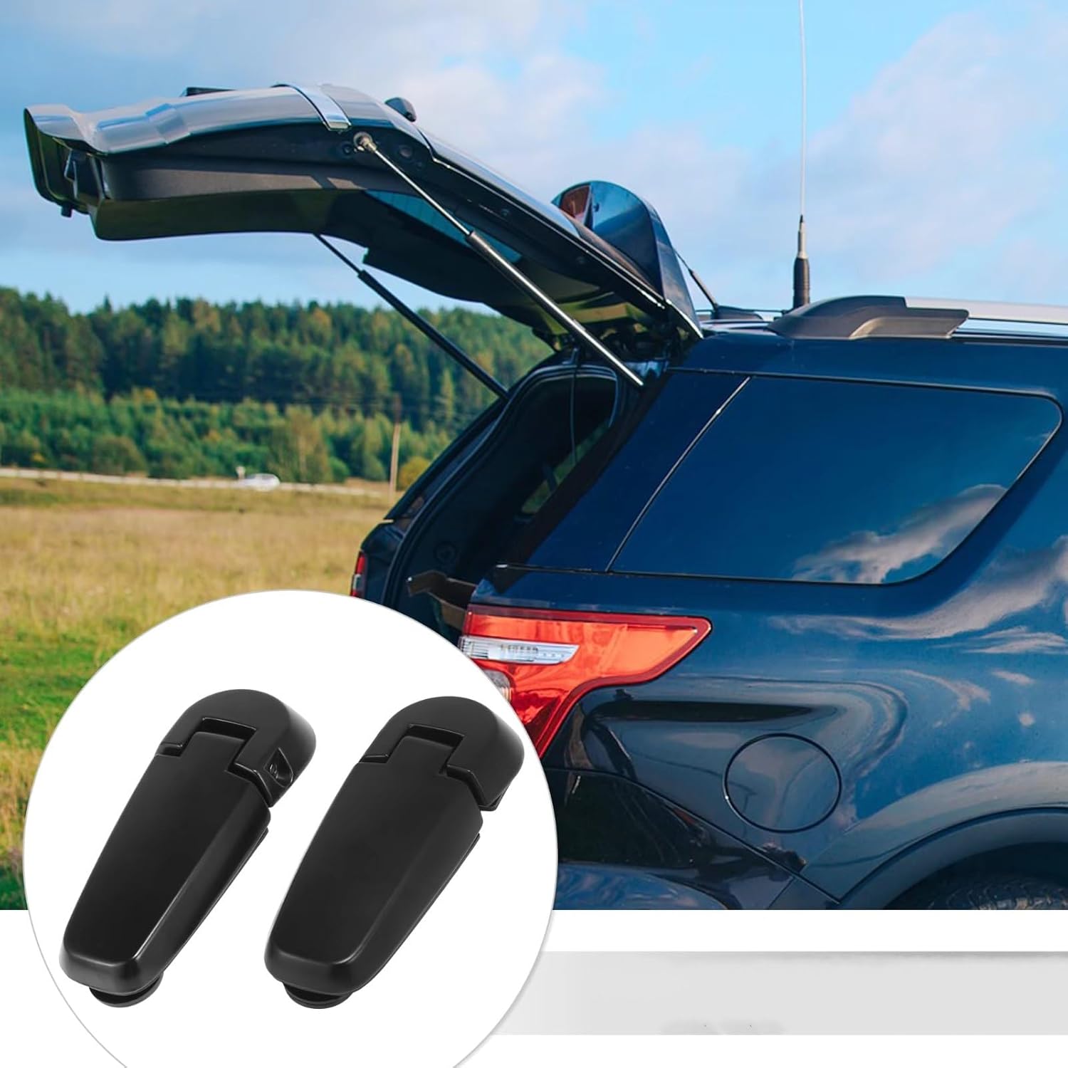 Tailgate Hatch Kit for Mercury for Mountaineer 2002 2003 2004 2005 Liftgate Glass Hinge Rear Window Hinge Replacement YL8Z-78420A68-BA