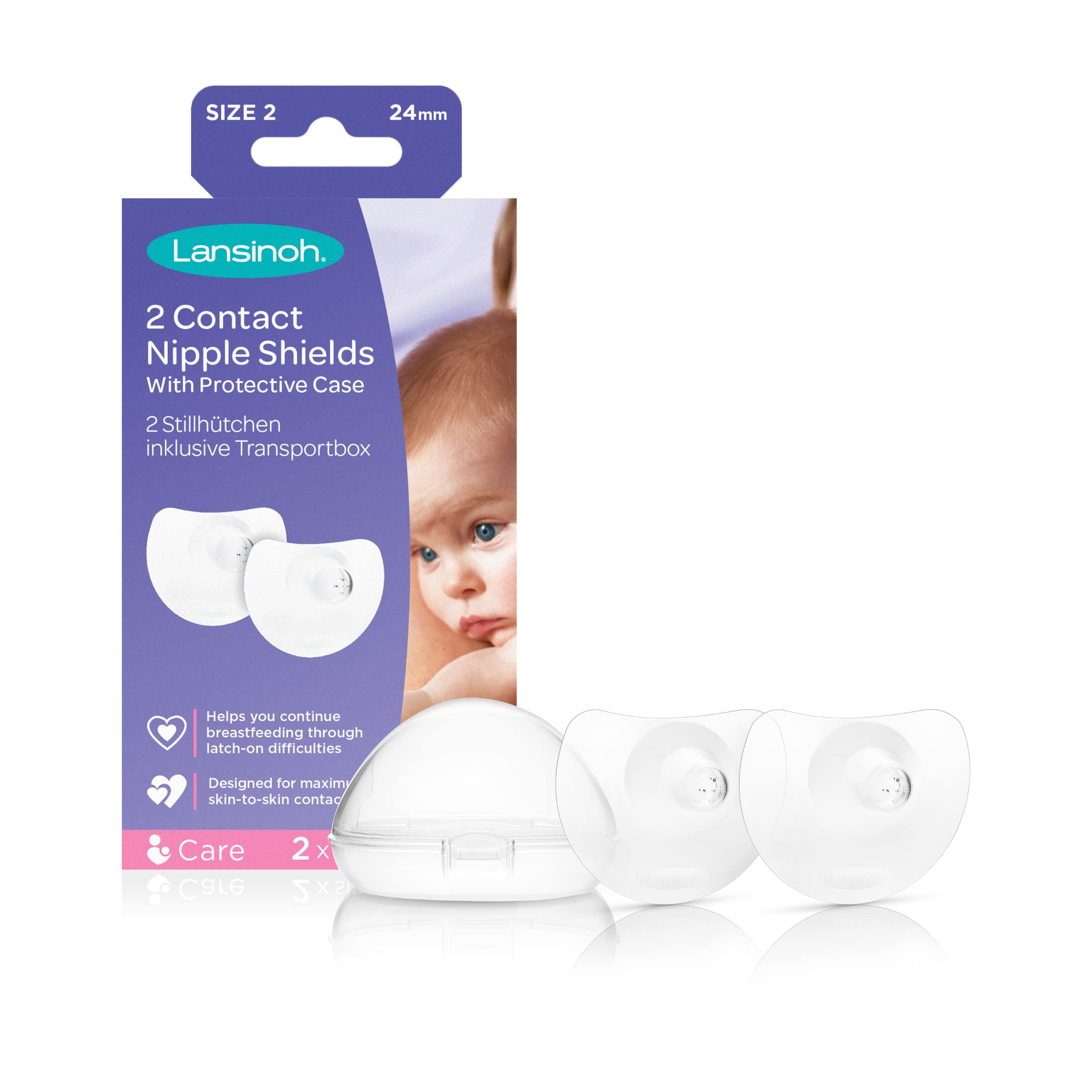 LansinohContact Nipple Shields , Pack Of 2