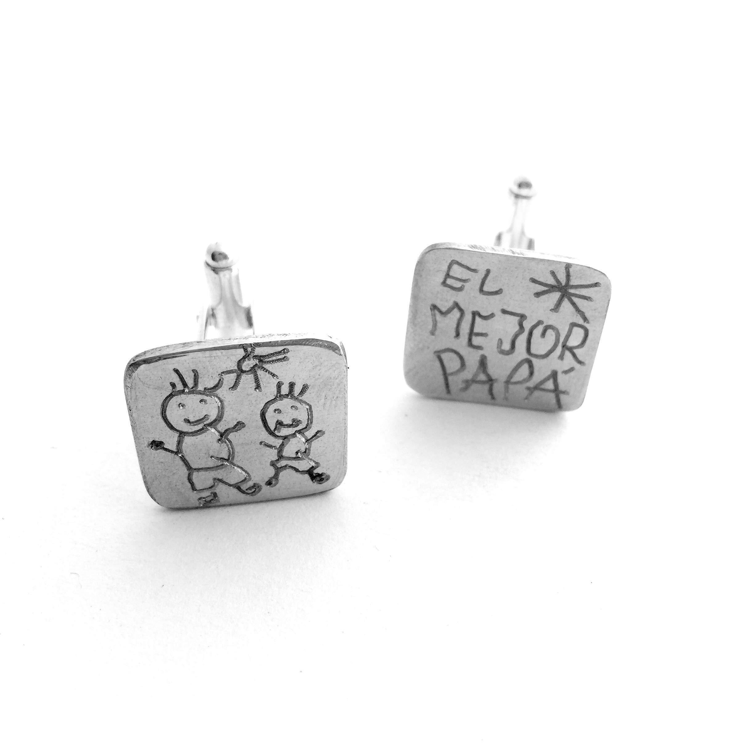 Osmit Gemelos grabados plata de ley