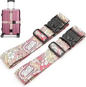 Batheidon Gepäckgurt 2er Set - Elastischer Koffergurt Für Sicheres Reisen | Schwarz
