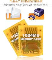 Vista 5 de Suncala Memory Card Compatible with Gamecube and Wii Console 1024MB Memory Card for Nintendo Gamecube