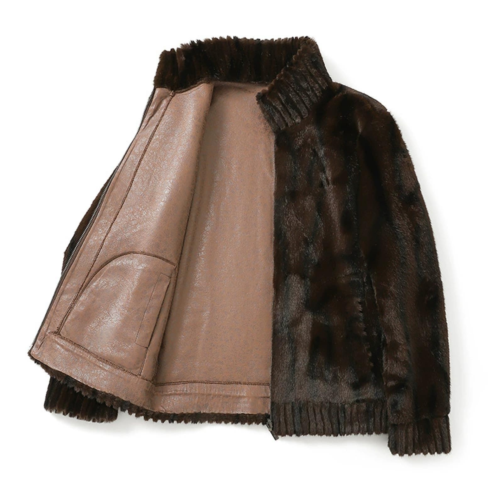 Generisch Chaqueta de forro polar reversible, cálida, cremallera completa, resistente al viento, forro suave, abrigo para exteriores, senderismo, camping, ropa de invierno informal, alternativa con