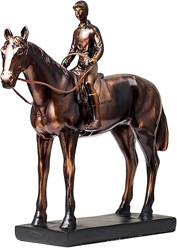 Miniatura 8 de Lukitas Estatuas y esculturas de jinete de caballos, figura de carreras de caballos, decoración del hogar, regalo ecuestre para amantes de los