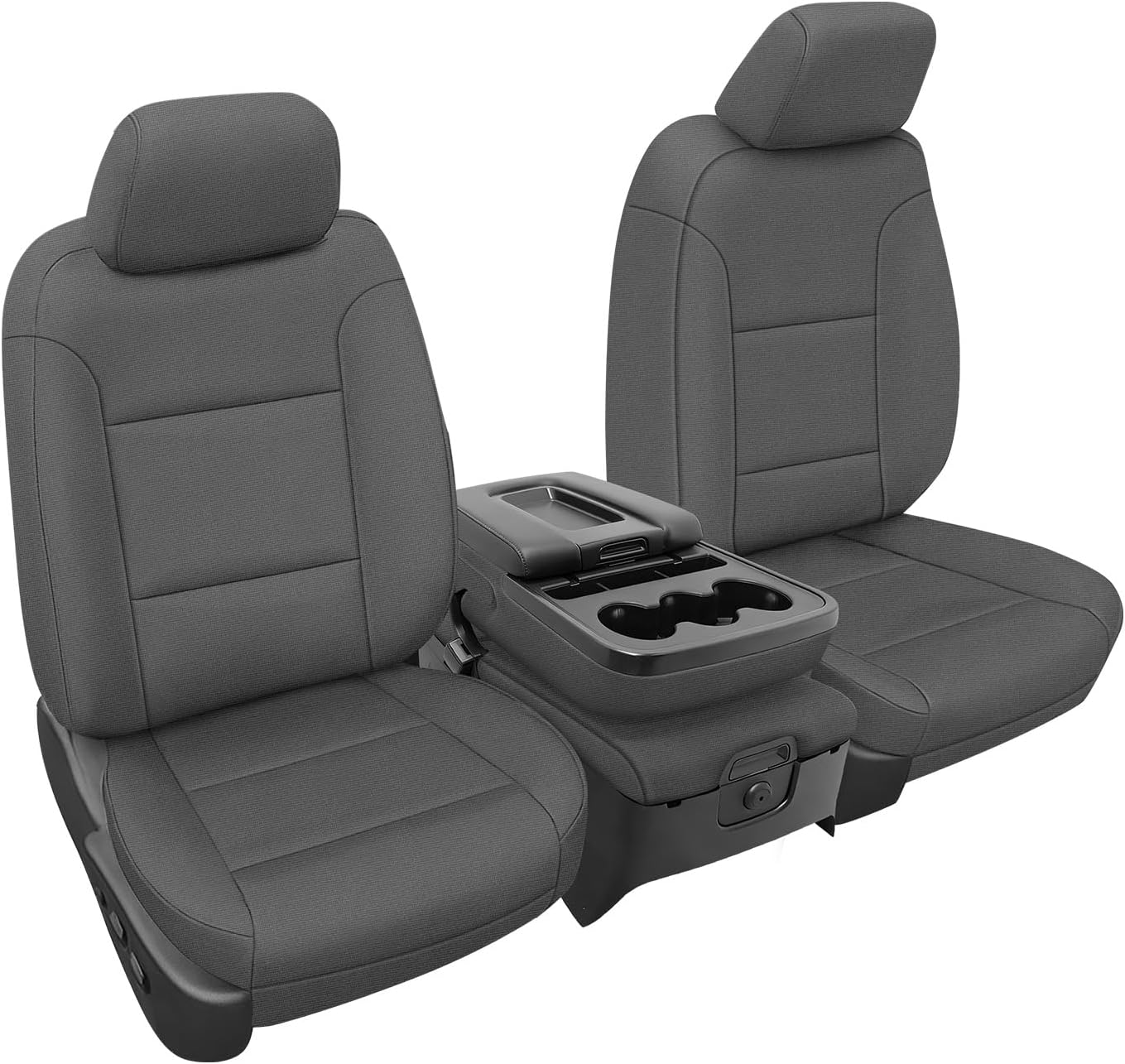Front Seat Covers Compatible with 2014-2018 Chevy Silverado/GMC Sierra 1500 Full Set, Rear 40/60 Seats, Neoprene Durability Truck Seat Cover, Charcoal