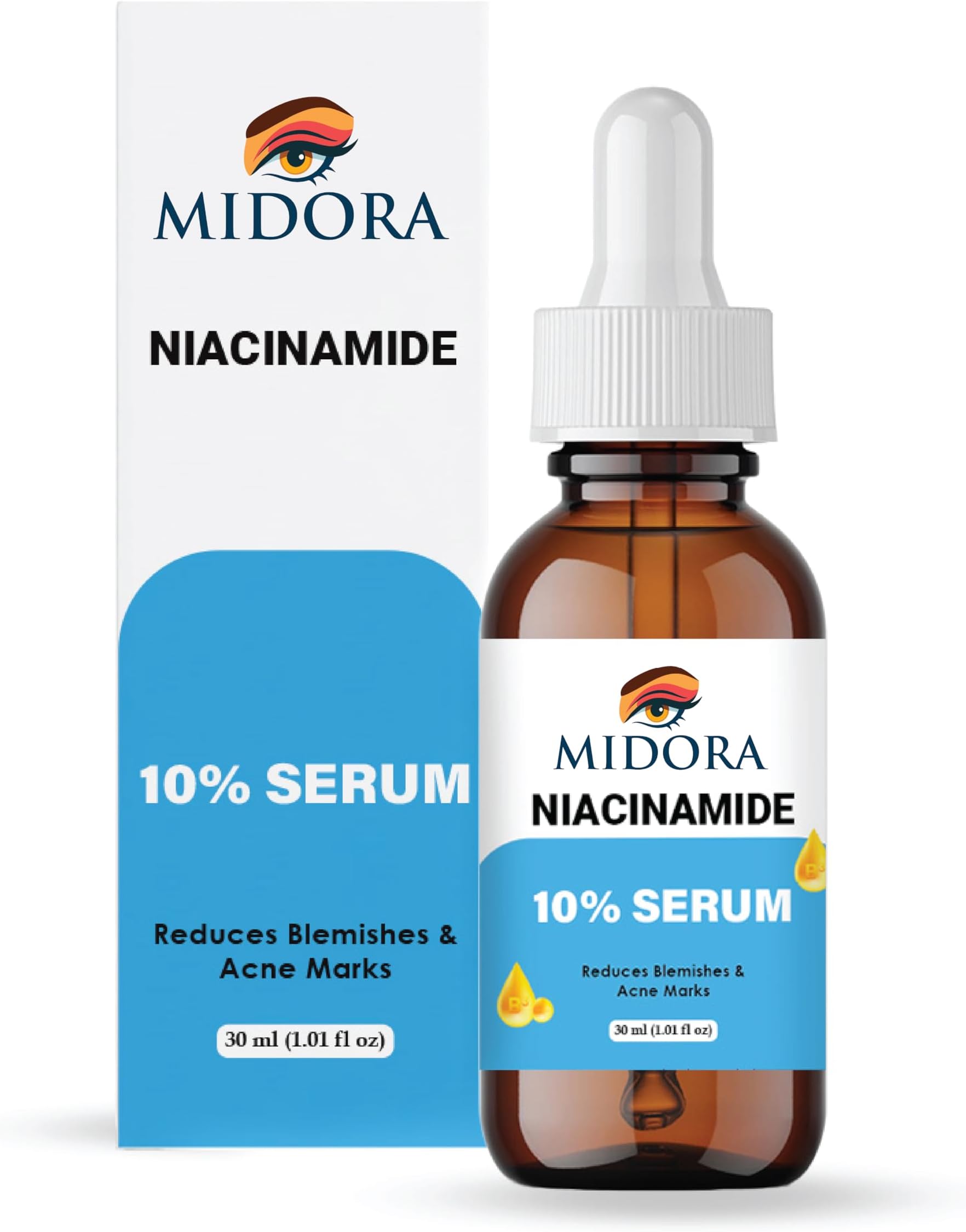 Niacinamide Face Serum | 10% Niacinamide with Zinc | Oil Control & Appearance of Acne Marks | Pore Minimizing, Skin Brightening & Hydrating Serum for Men & Women