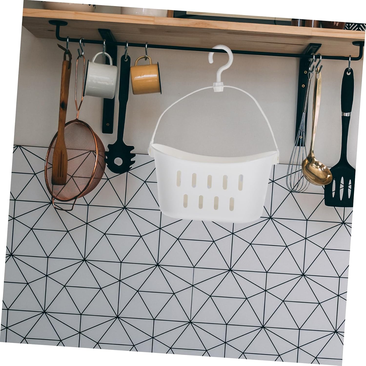 PRETYZOOM 2pcs over The Door Storage Basket Pantry Baskets Shower Hanging Portable Bathroom Organizer image 4