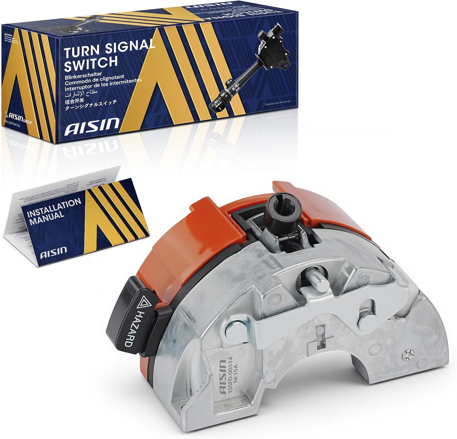 AISIN AFTERMARKET TSSFD-00314 Turn Signal Switch - Compatible with Ford Mustang 79-83, Ranger 83-89, Bronco II 84-89, Lincoln Continental 1980, Town Car 81-84, Mercury Grand Marquis 79&84