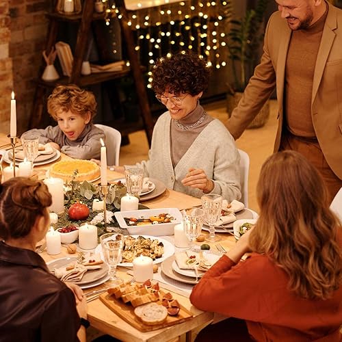 Miniatura 5 de MISSYO Vela de Adviento de 2 x 3 pulgadas, 9 velas de pilar cónico púrpura y 3 rosas, velas de grasa sin humo y sin goteo para Adviento Navidad y