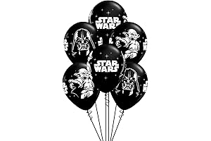Darth Vader Birthday Decorations: Pack of 12 High-Quality Star Wars Biodegradable Latex Balloons