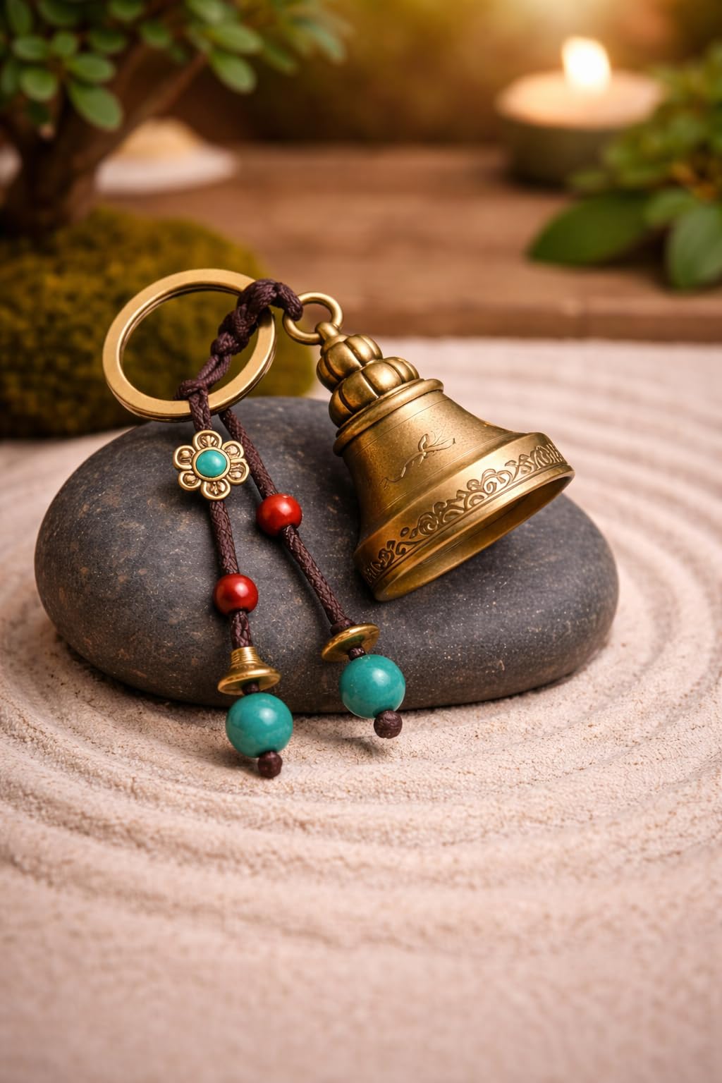 Guardian Bell – Good Luck & Protection Keychain for Bike, Car & Home | Nazar Suraksha Vastu Charm | Tibetan‑Style Antique Metal Hanging Bell-image-29