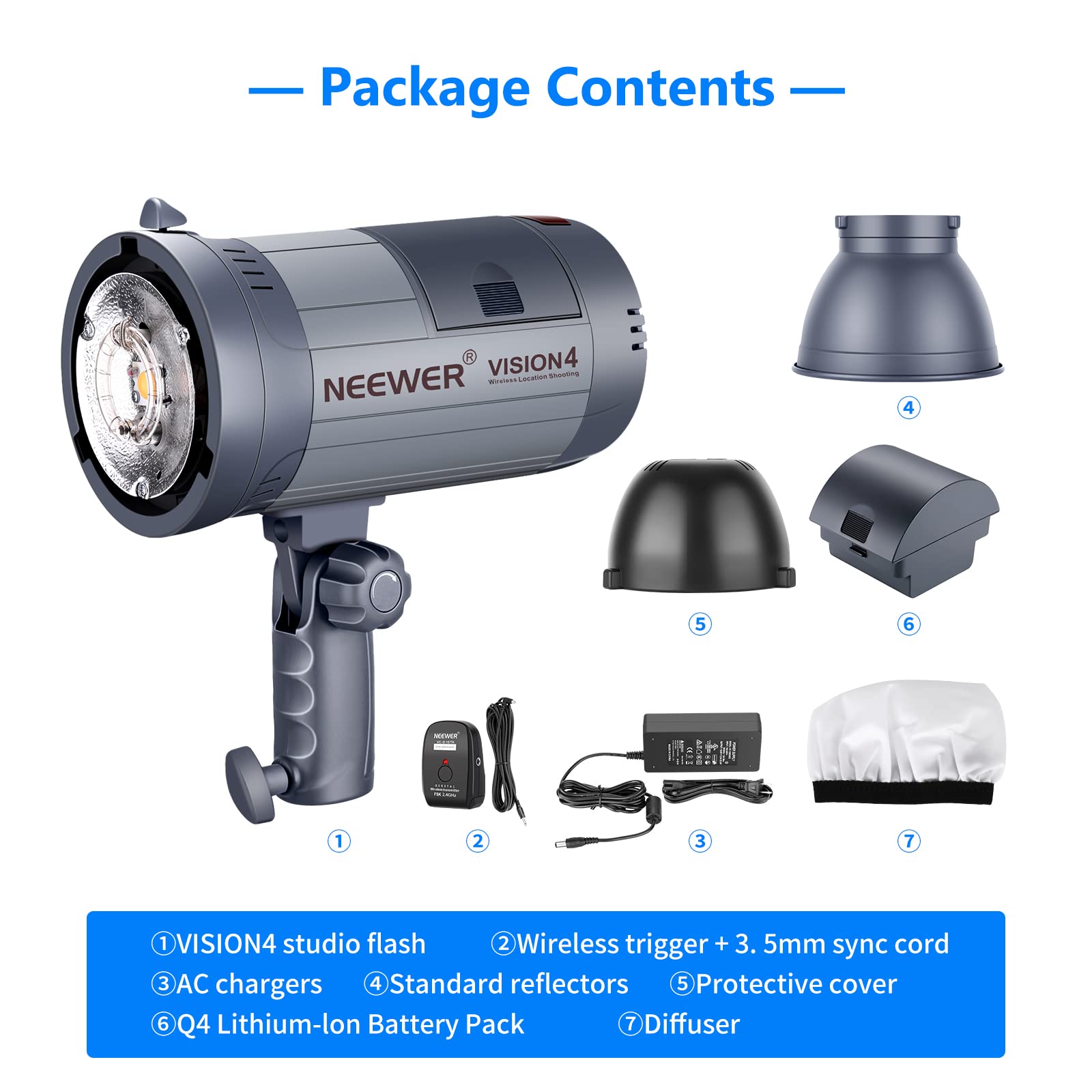 Buy Neewer Vision 4 300W Liion Battery Powered (700 Full Power Flashes